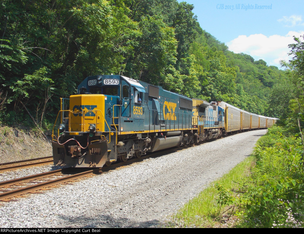 CSX 8593 and 7539 